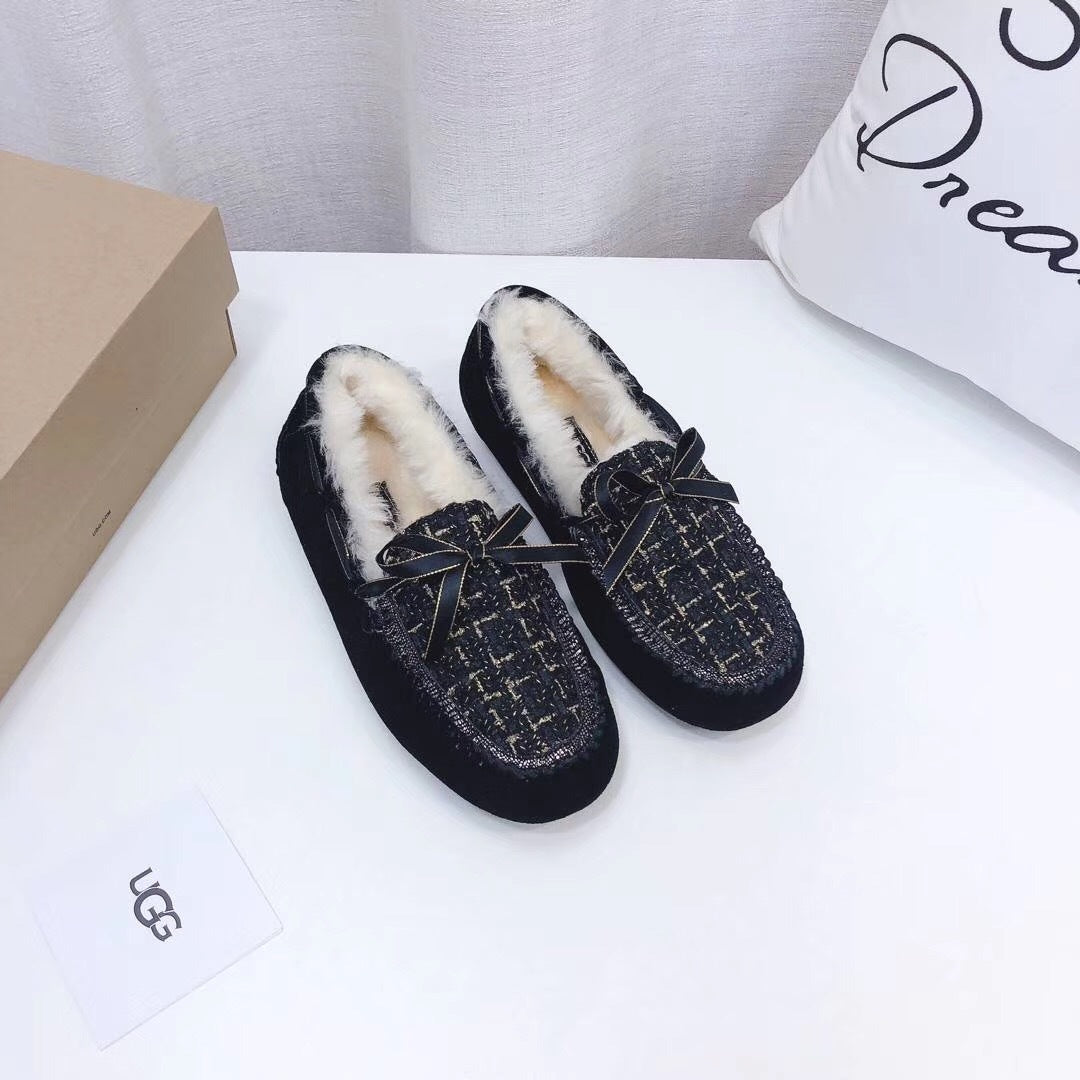 Black Chic Driving-Style Loafers | Style 5623
