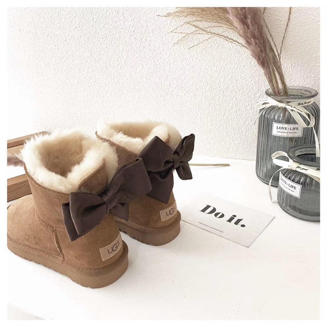Chestnut Bow-Detail Ankle Boots | Style 3130