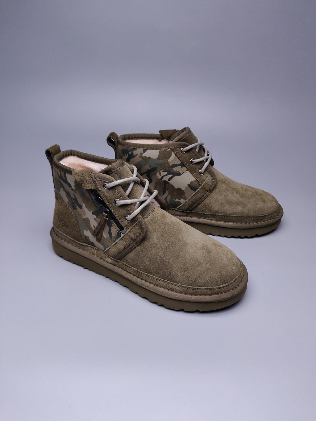 Army Green Men's Colorblock Camouflage Casual Shoes | Style 4193