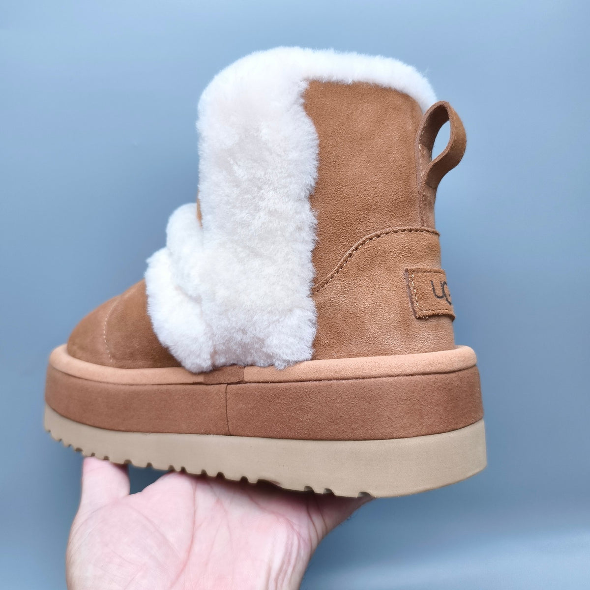 Chestnut Mid-Top Casual Shoes with Caterpillar-Inspired Platform Sole | Style 3316