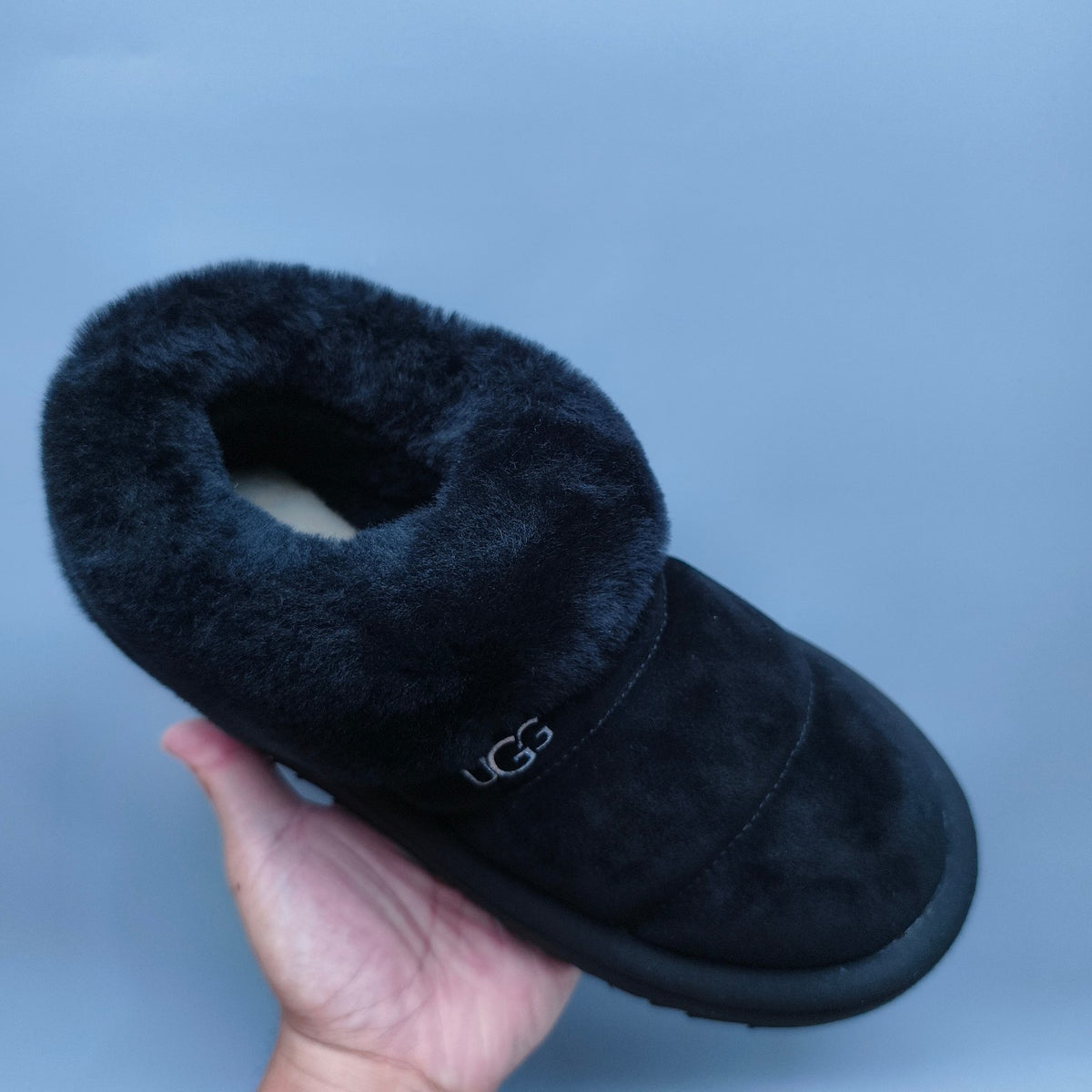 Black Platform Slip-On Casual Shoes | Style 6390