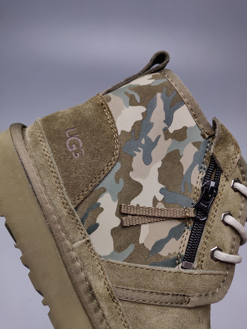 Army Green Men's Colorblock Camouflage Casual Shoes | Style 4193