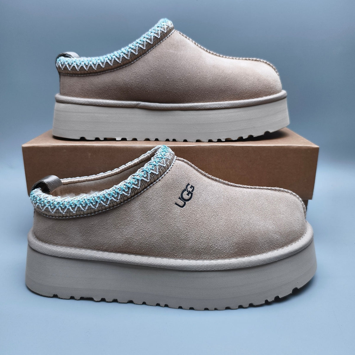 Beige Boho-Inspired Platform Casual Shoes | Style 2553 / 2130