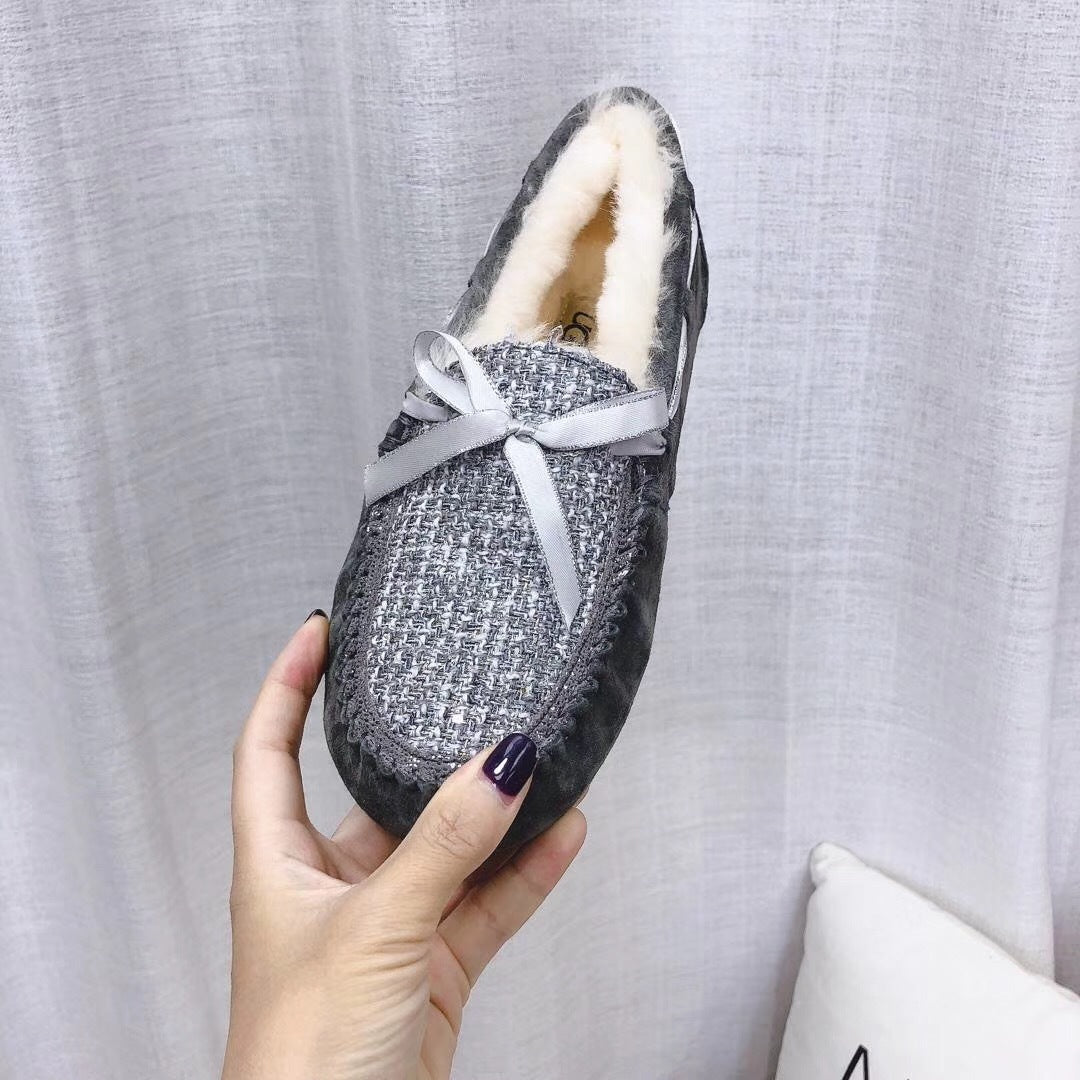Gray Chic Driving-Style Loafers | Style 5623