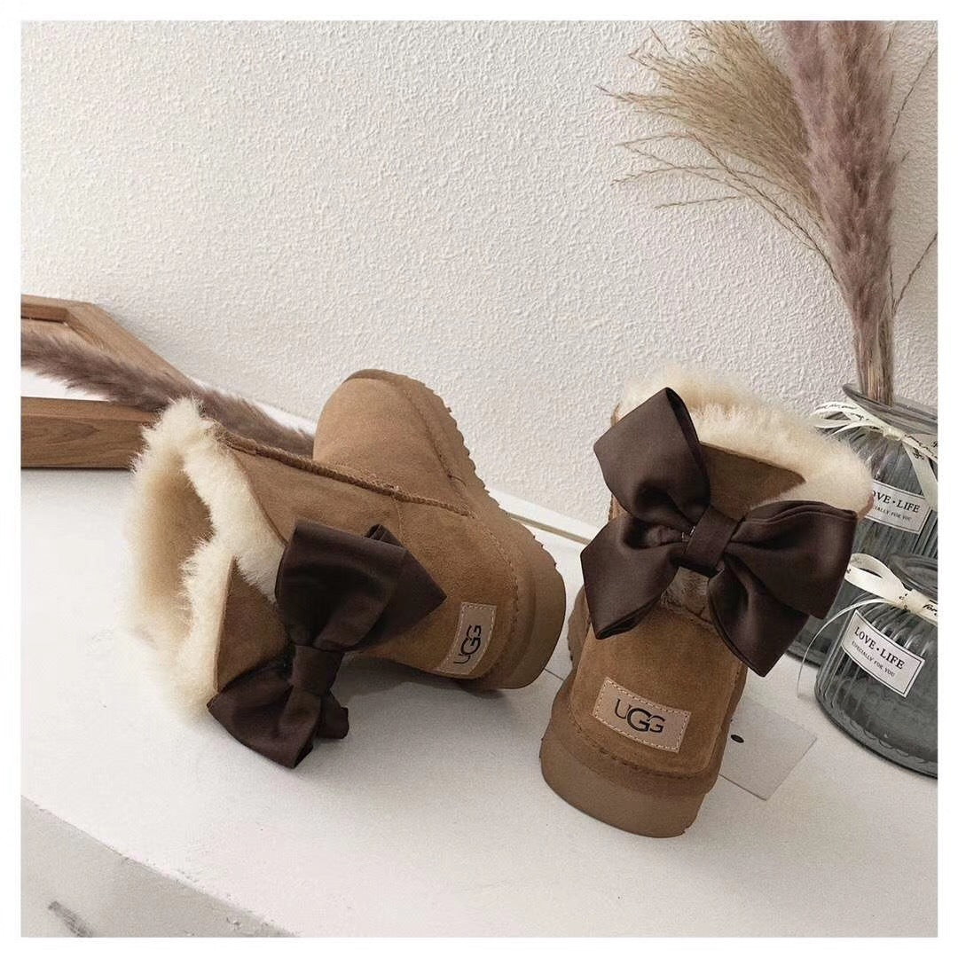 Chestnut Bow-Detail Ankle Boots | Style 3130