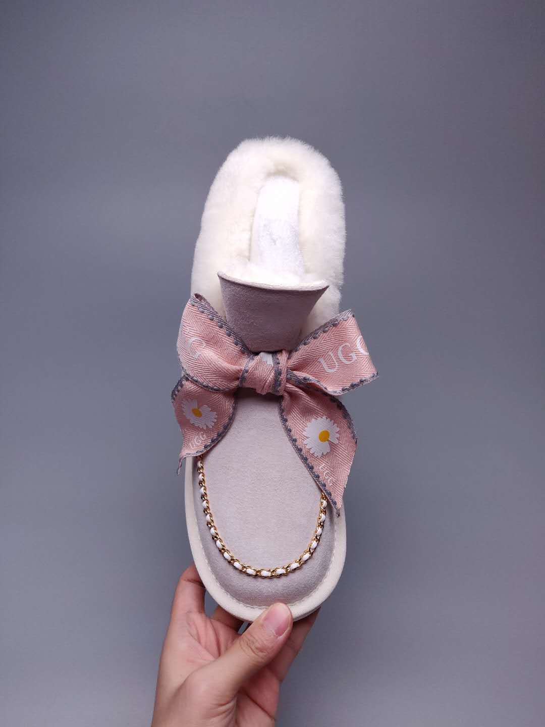 Milkshake White Daisy Chain & Ribbon Shoes | Style 7888