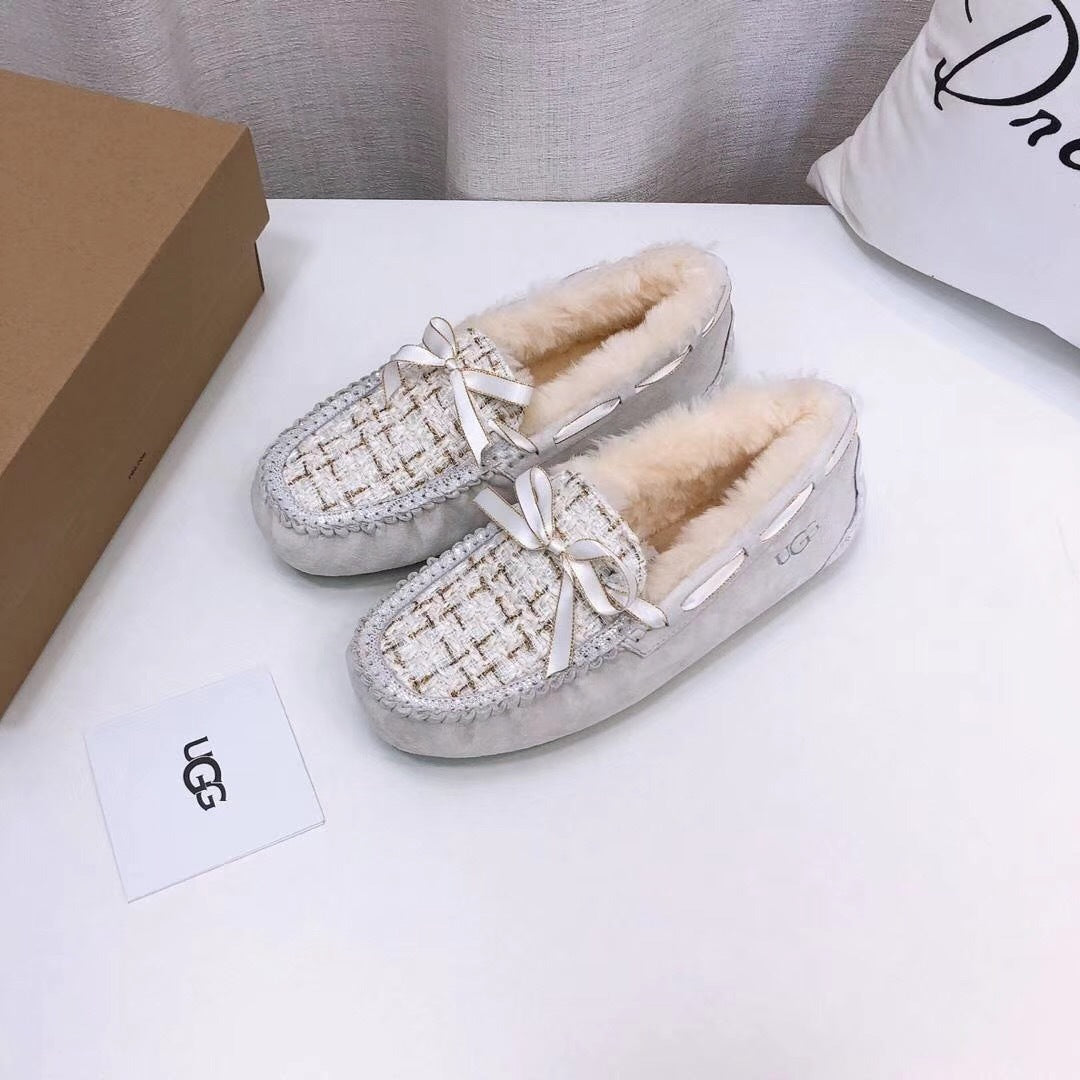 Pearl White Chic Driving-Style Loafers | Style 5623