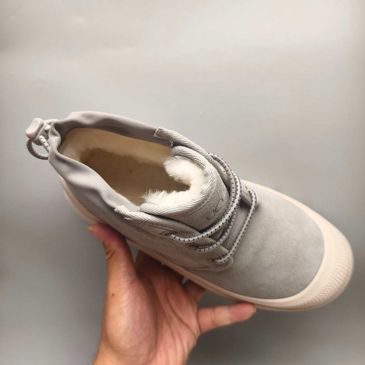 Light Gray High-Top Casual Shoes | Style 3991