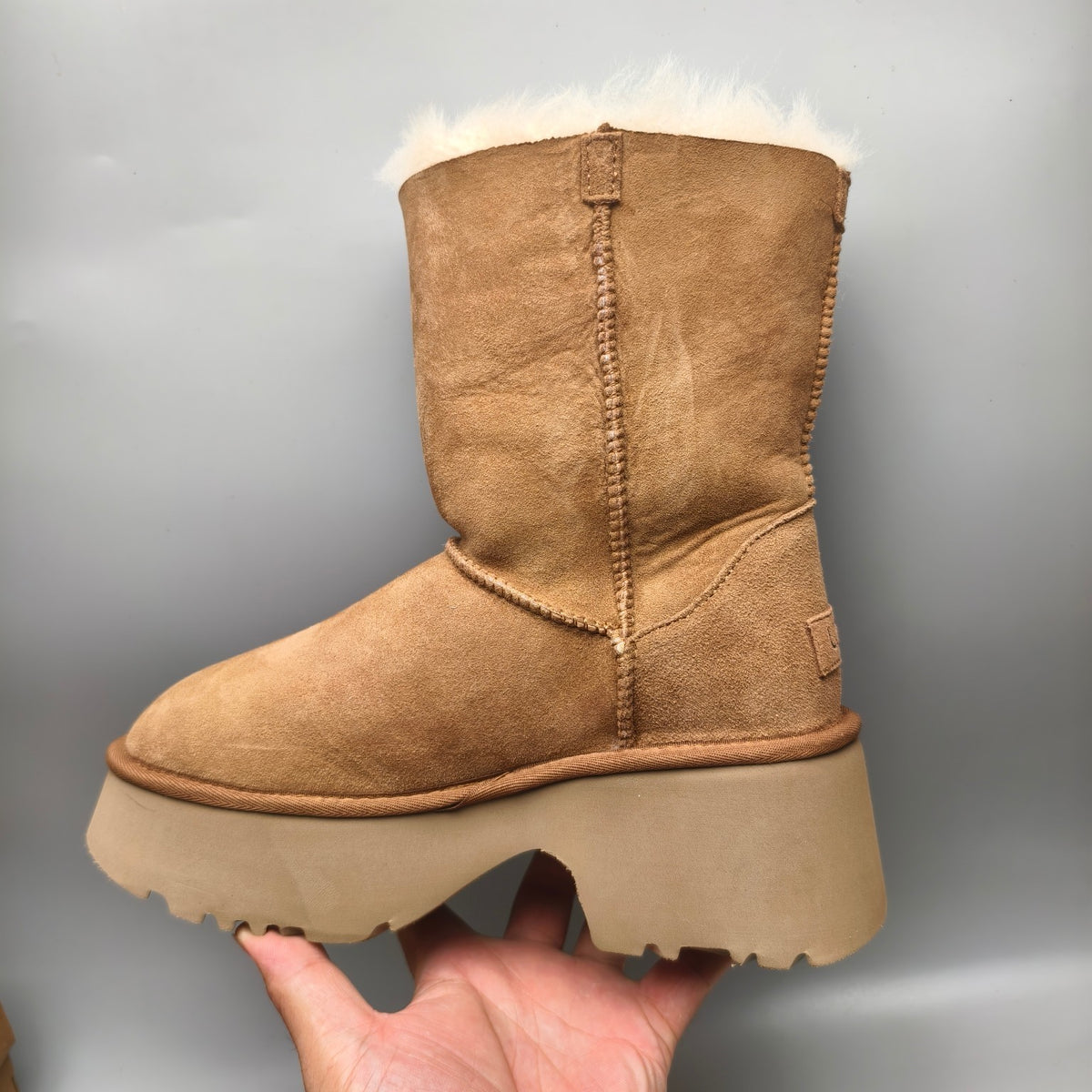 Chestnut Women's Platform Wedge Mid-Calf Boots | Style 1533