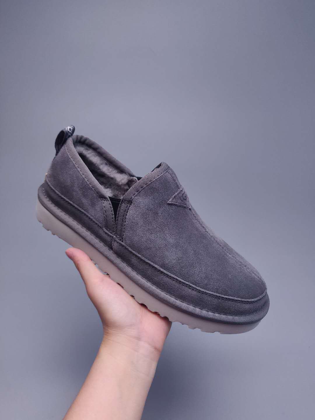 Gray Men's Low-Top Slip-On Casual Shoes | Style 3455