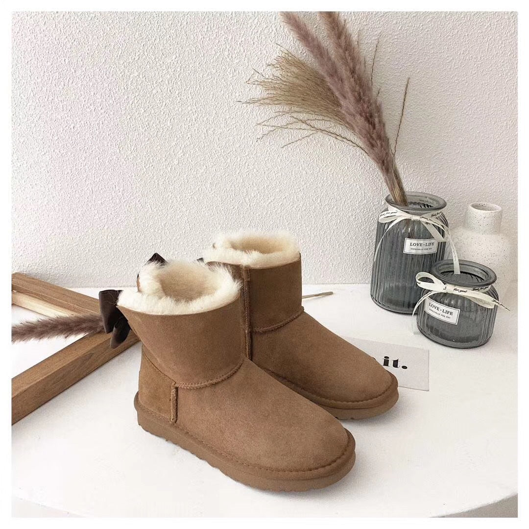 Chestnut Bow-Detail Ankle Boots | Style 3130