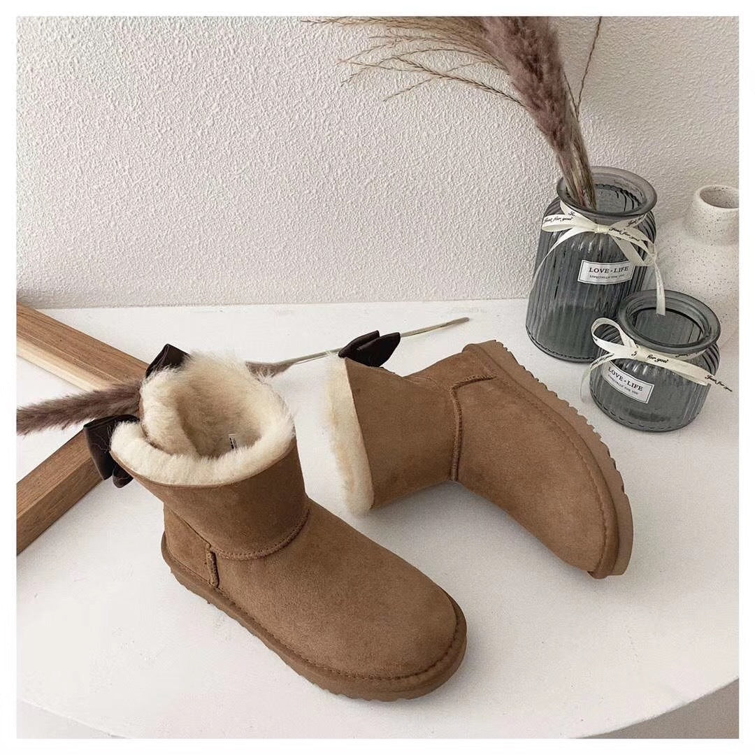 Chestnut Bow-Detail Ankle Boots | Style 3130