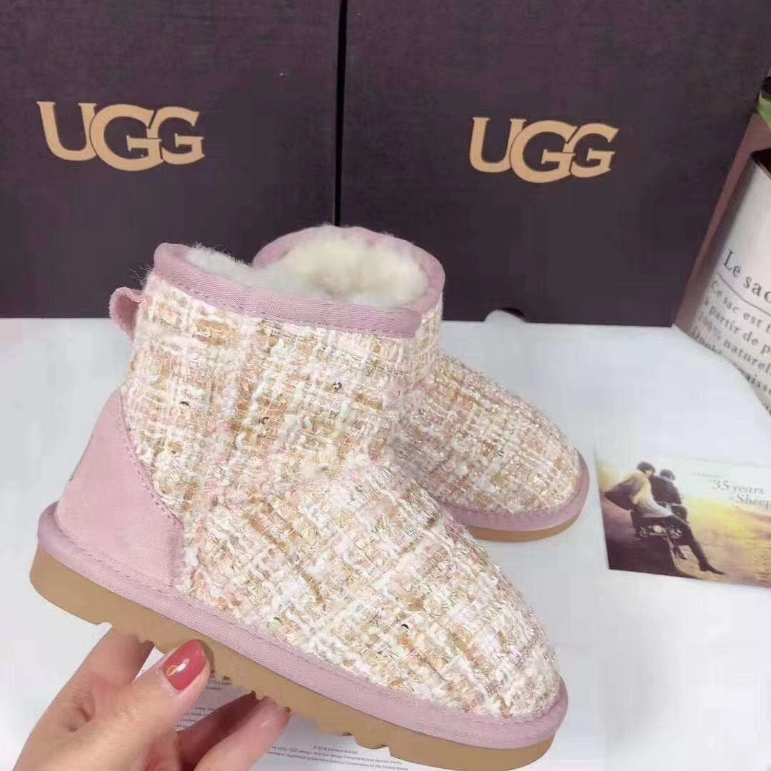 Kids' Pink Winter Boots | Chic Style 5854