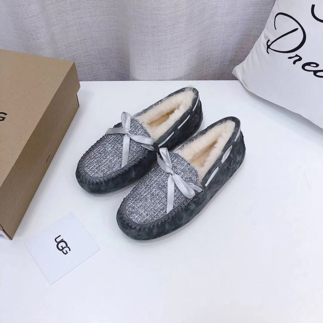 Gray Chic Driving-Style Loafers | Style 5623
