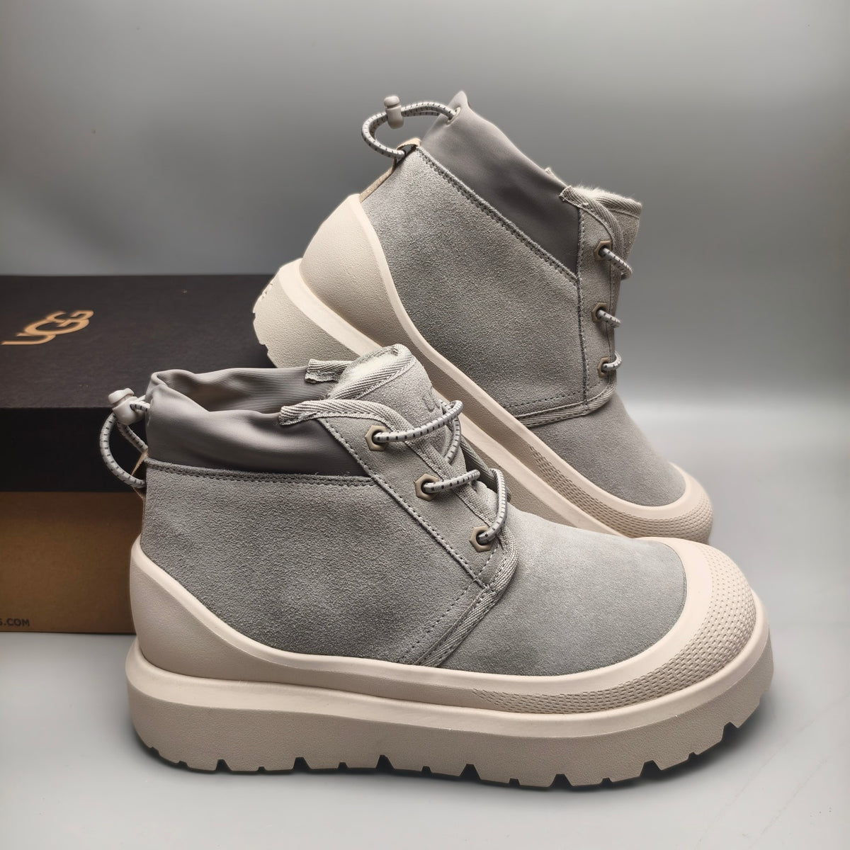 Light Gray High-Top Casual Shoes | Style 3991