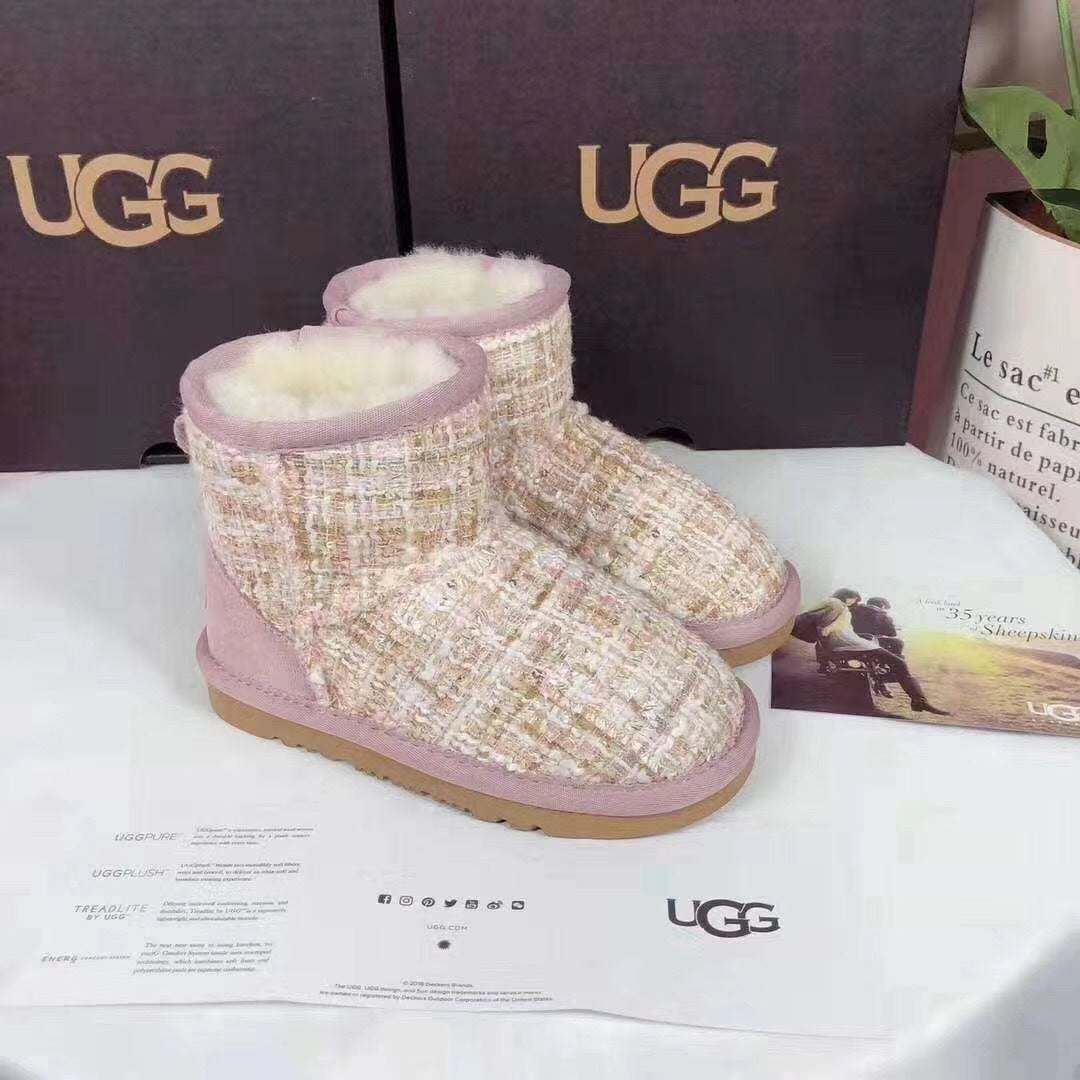 Kids' Pink Winter Boots | Chic Style 5854