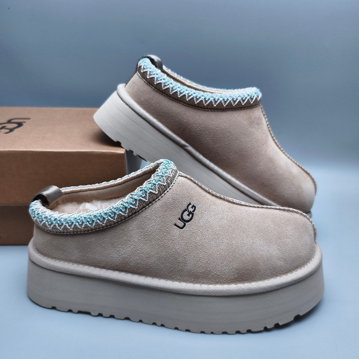 Beige Boho-Inspired Platform Casual Shoes | Style 2553 / 2130
