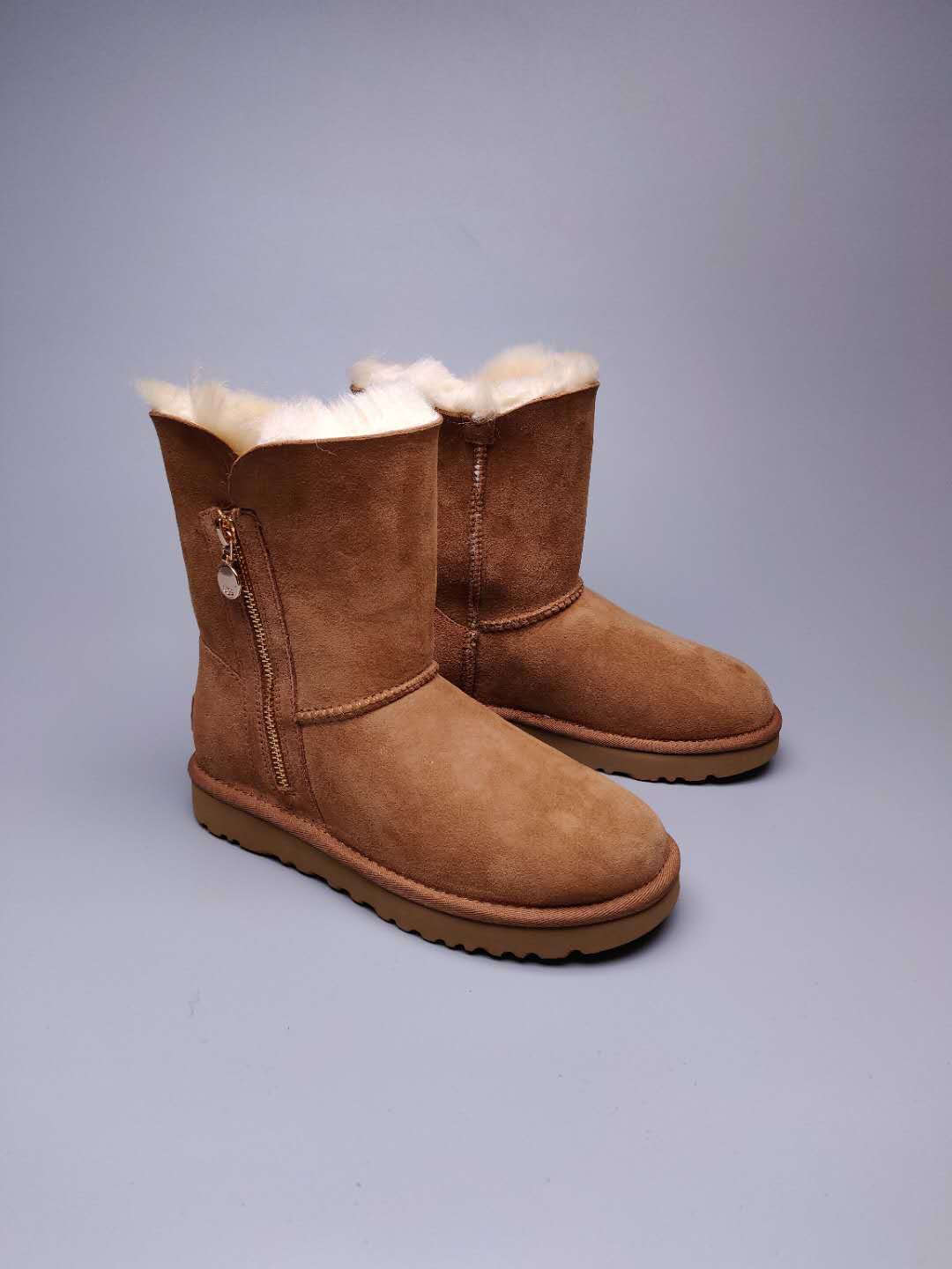 Chestnut Side-Zip Mid-Calf Boots | Style 2480