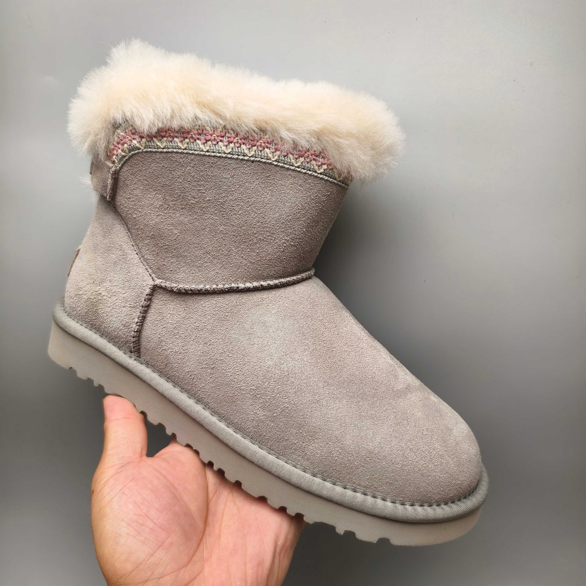 Gray Boho-Inspired Casual Shoes with Back Strap | Style 4517