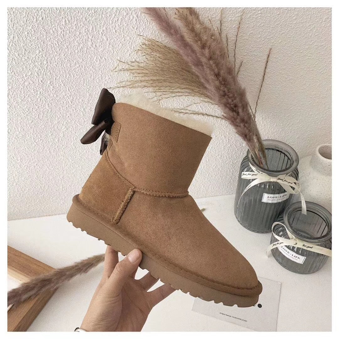 Chestnut Bow-Detail Ankle Boots | Style 3130