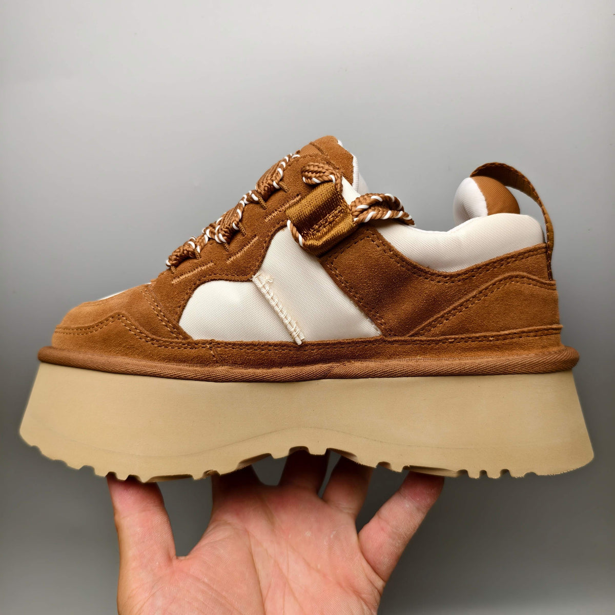 Chestnut Chunky Platform Lace-Up Sneakers | Style 1541