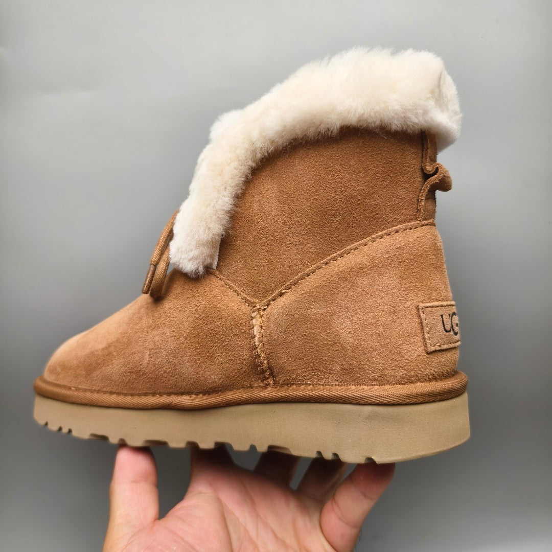 Chestnut Lace-Up Mid-Calf Casual Boots | Style 4576