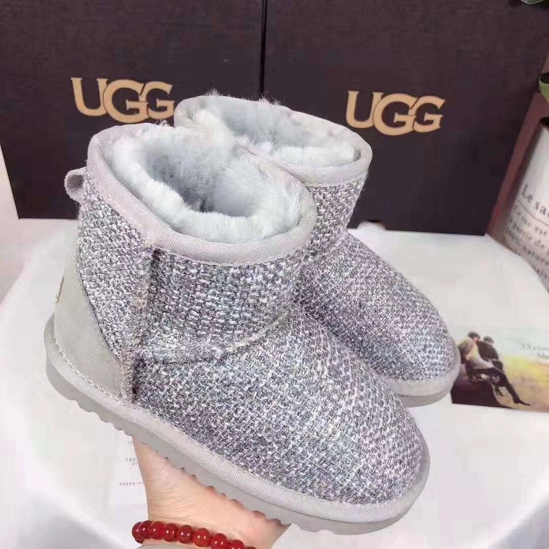 Kids' Gray Winter Boots | Chic Style 5854