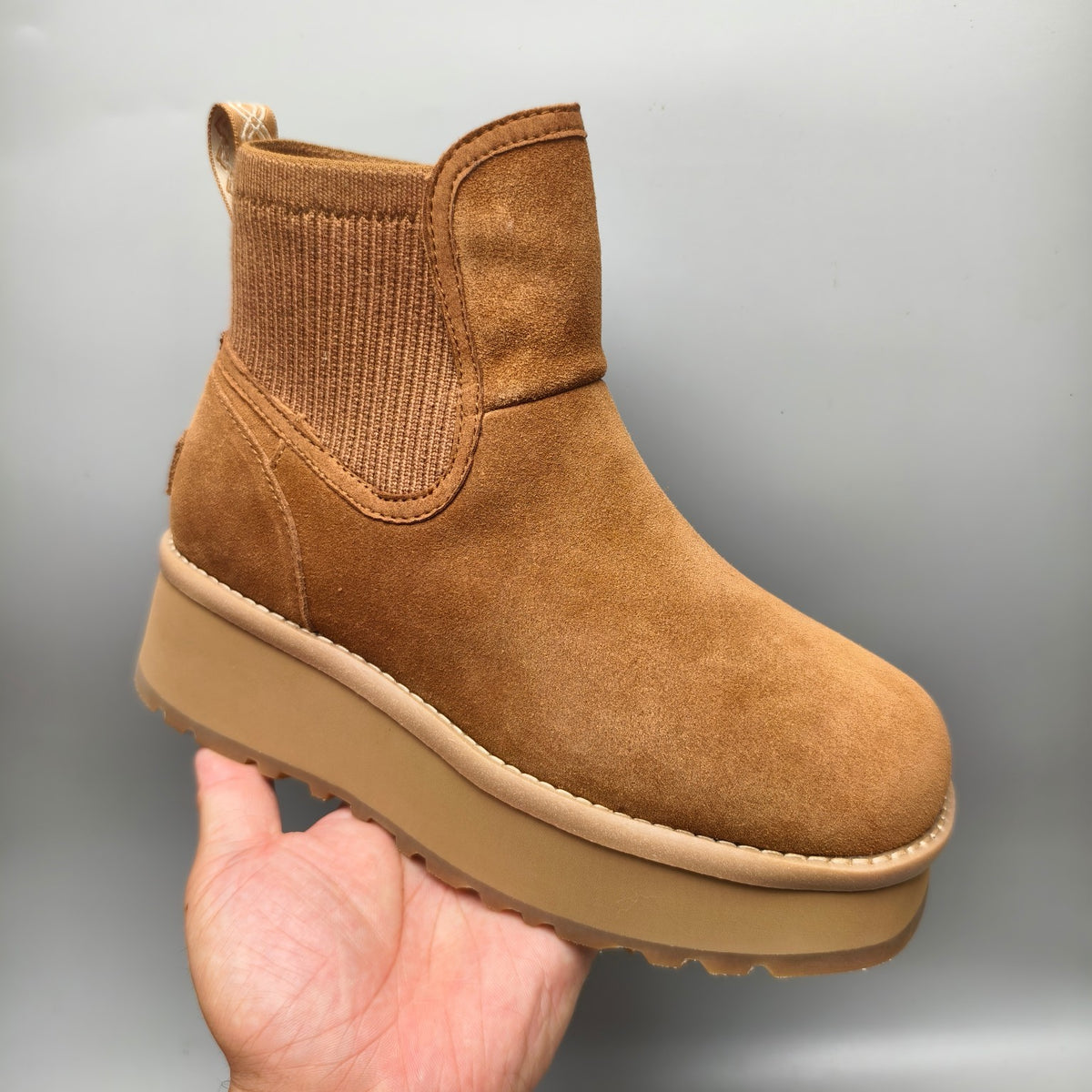 Chestnut 5 cm Platform Casual Shoes | Style 3258
