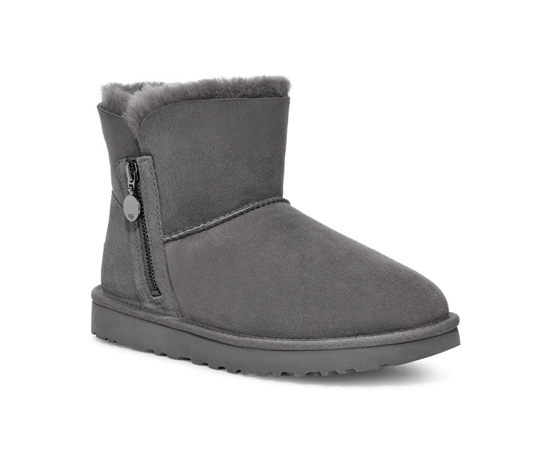 Gray Side-Zip Ankle Boots | Style 2481