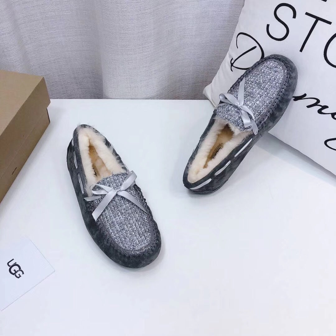 Gray Chic Driving-Style Loafers | Style 5623