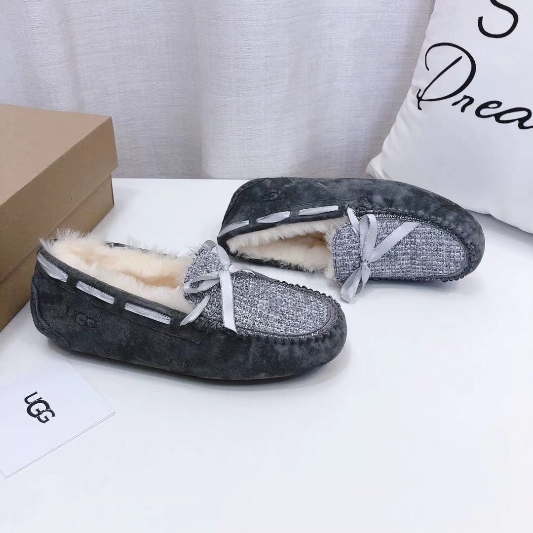 Gray Chic Driving-Style Loafers | Style 5623