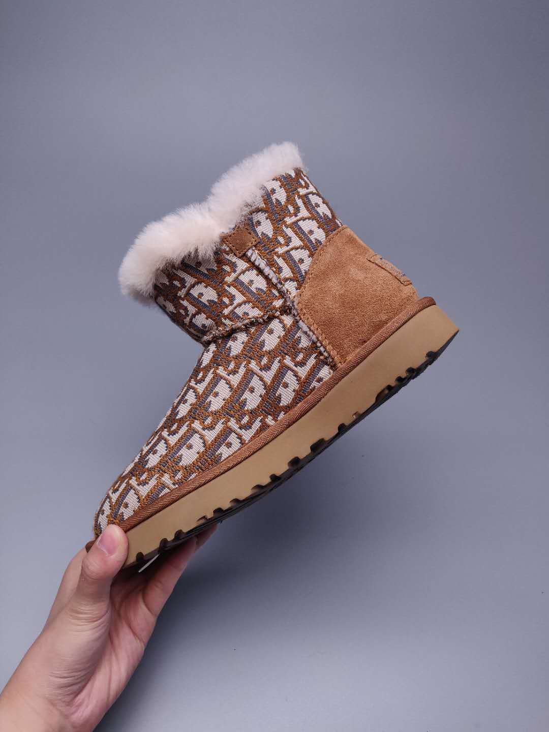 Chestnut Textile-Pattern Boots | Style 6554