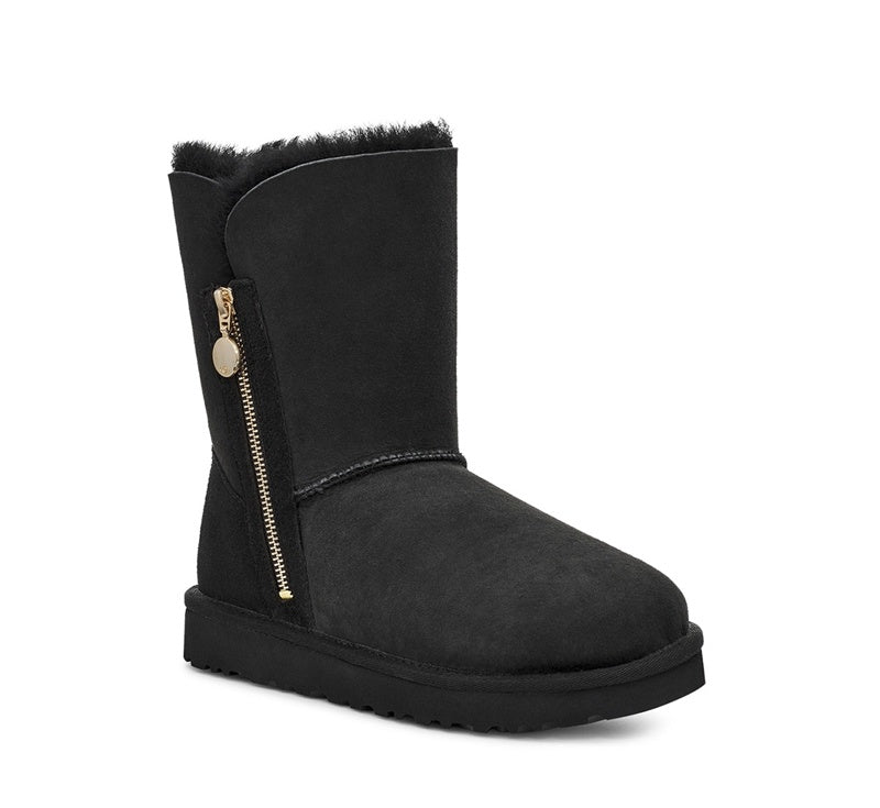 Black Side-Zip Mid-Calf Boots | Style 2480