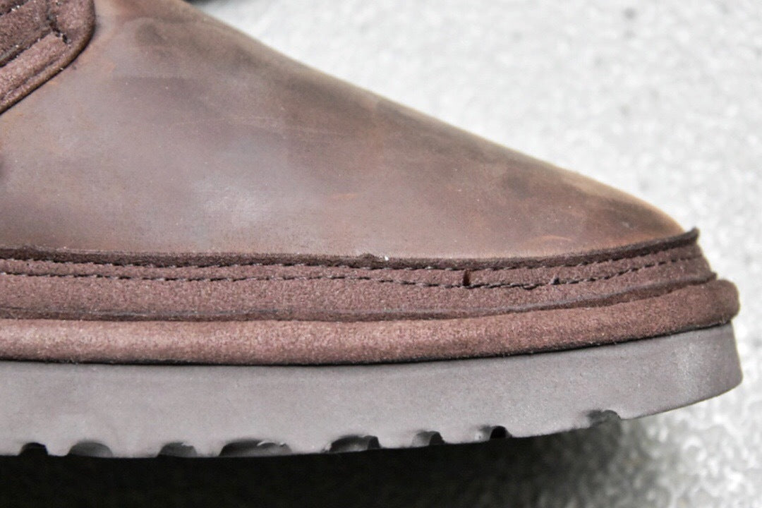 Men's Crazy Horse Leather Zip-Up Casual Shoes | Style 3883