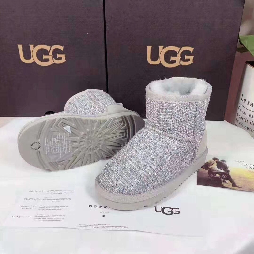 Kids' Gray Winter Boots | Chic Style 5854