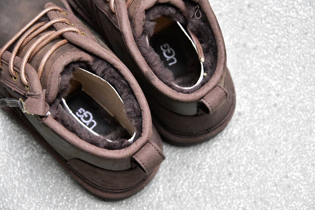 Men's Crazy Horse Leather Zip-Up Casual Shoes | Style 3883