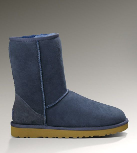 Stain-Resistant Classic Short Boots in Navy Blue | Style 6223