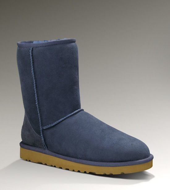 Stain-Resistant Classic Short Boots in Navy Blue | Style 6223
