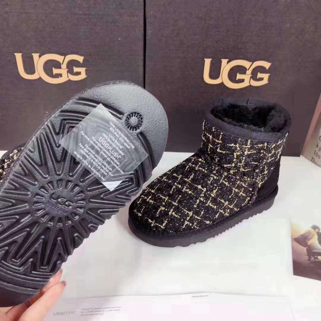 Kids' Black Winter Boots | Chic Style 5854