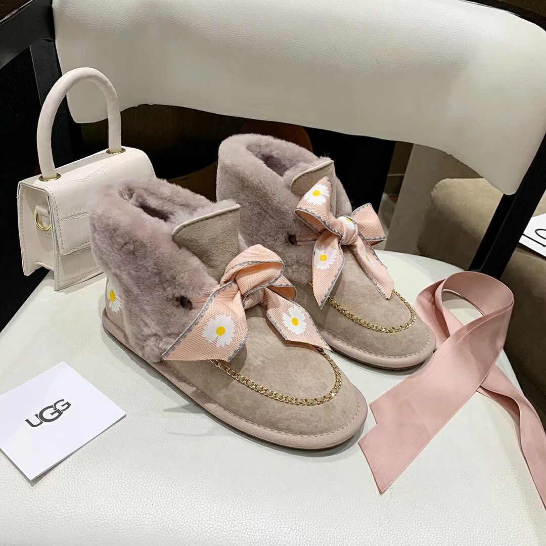 Dusk Pink Daisy Chain & Ribbon Shoes | Style 7888