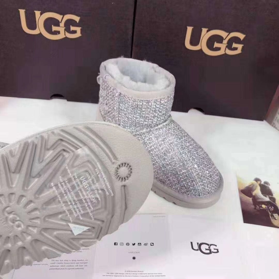Kids' Gray Winter Boots | Chic Style 5854