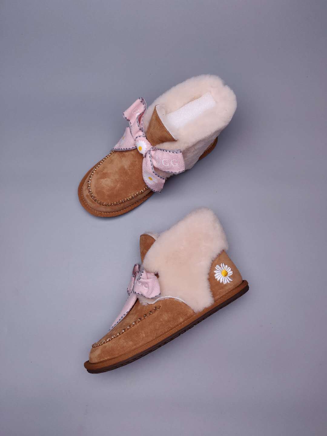 Chestnut Daisy Chain & Ribbon Shoes | Style 7888