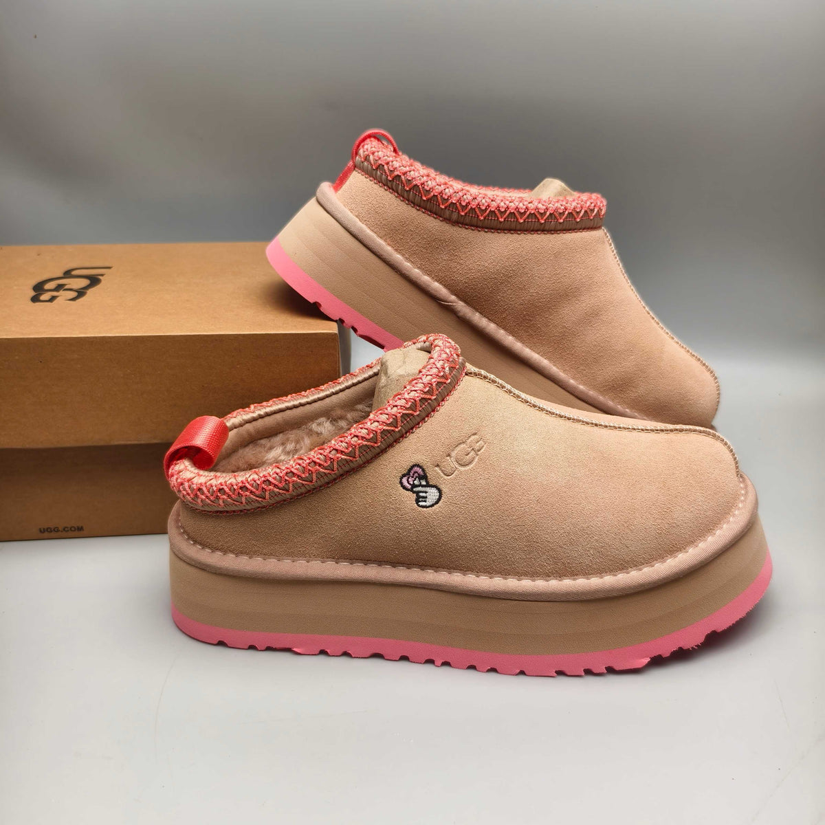 Pink Boho-Inspired Platform Casual Shoes | Style 2553 / 2130