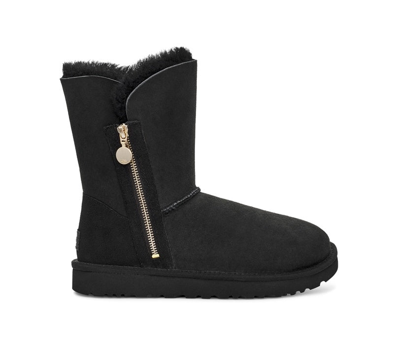 Black Side-Zip Mid-Calf Boots | Style 2480